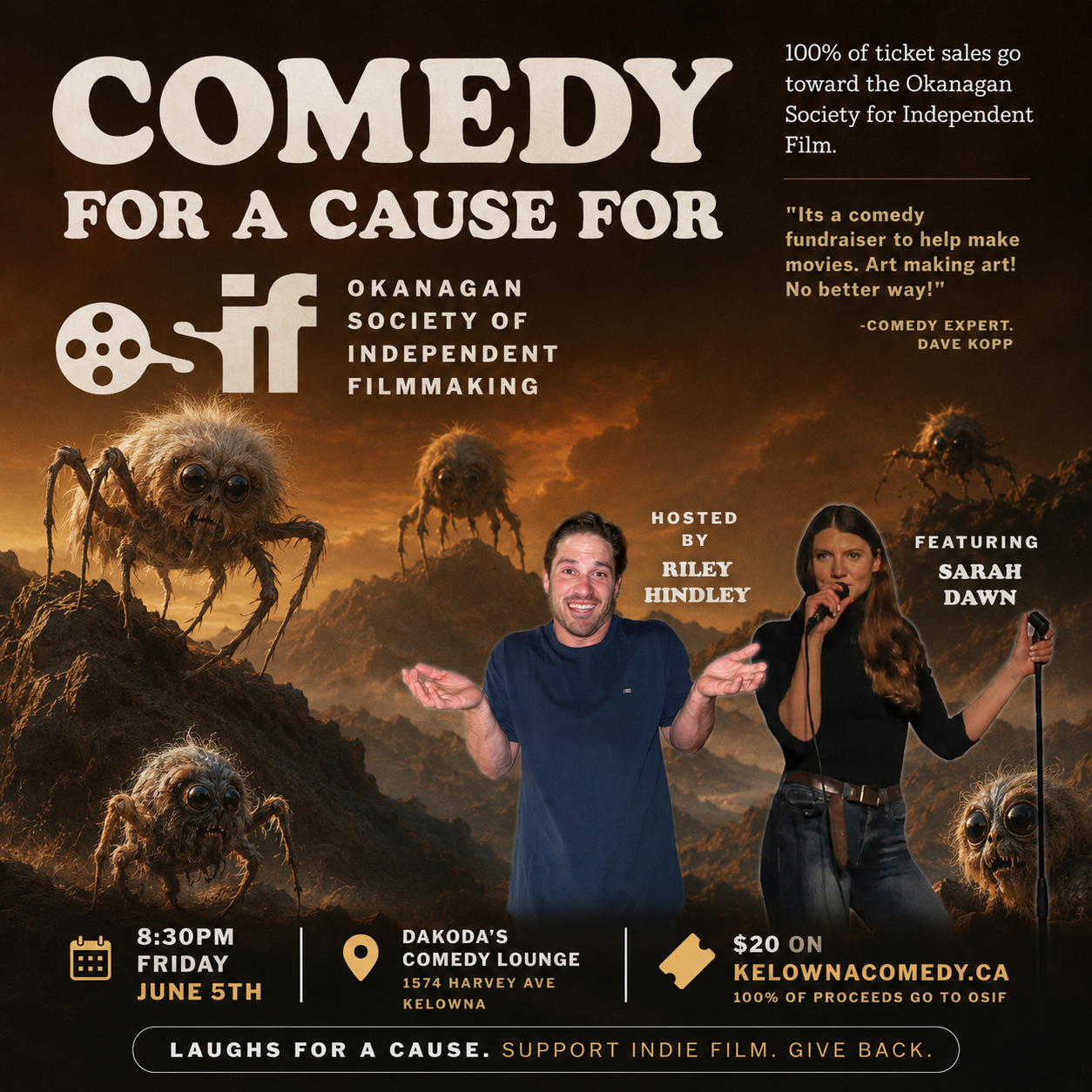 Comedy for a Cause for Okangan Society of Independent Film | iNFOnews.ca Comedy for a Cause for Okangan Society of Independent Film