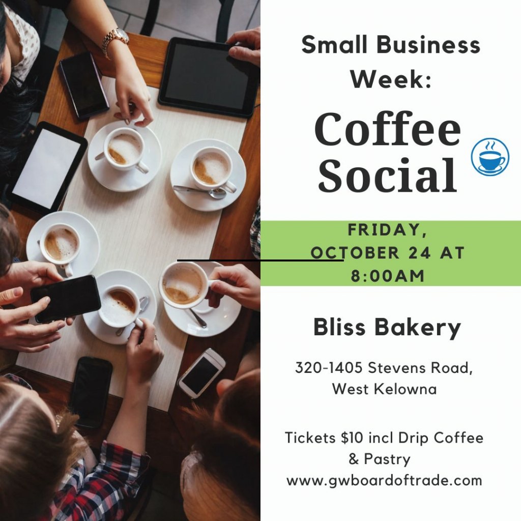 Small Business Week: Coffee Social | iNFOnews.ca Greater Westside Board of Trade