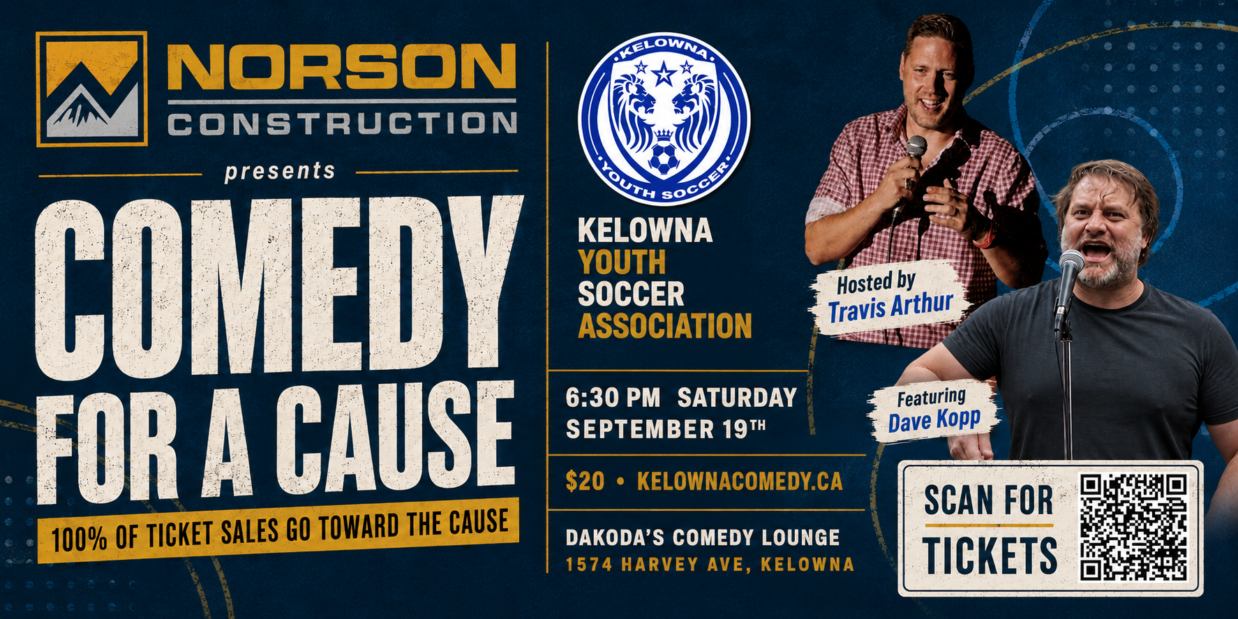 Comedy for a Cause for KYSA presented by Norson Construction | iNFOnews.ca Comedy for a Cause for KYSA presented by Norson Construction