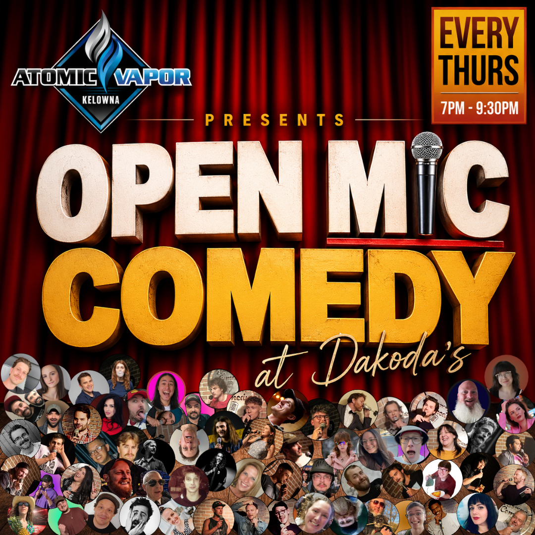 Atomic Vapor presents Open Mic Comedy for the Central Okanagan Food Bank | iNFOnews.ca Atomic Vapor presents Open Mic Comedy for the Central Okanagan Food Bank