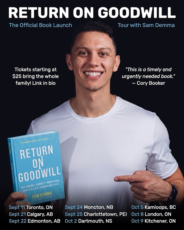 Return on Goodwill LIVE – The Official Book Launch Tour with Sam Demma | iNFOnews.ca Return on Goodwill LIVE – The Official Book Launch Tour with Sam Demma