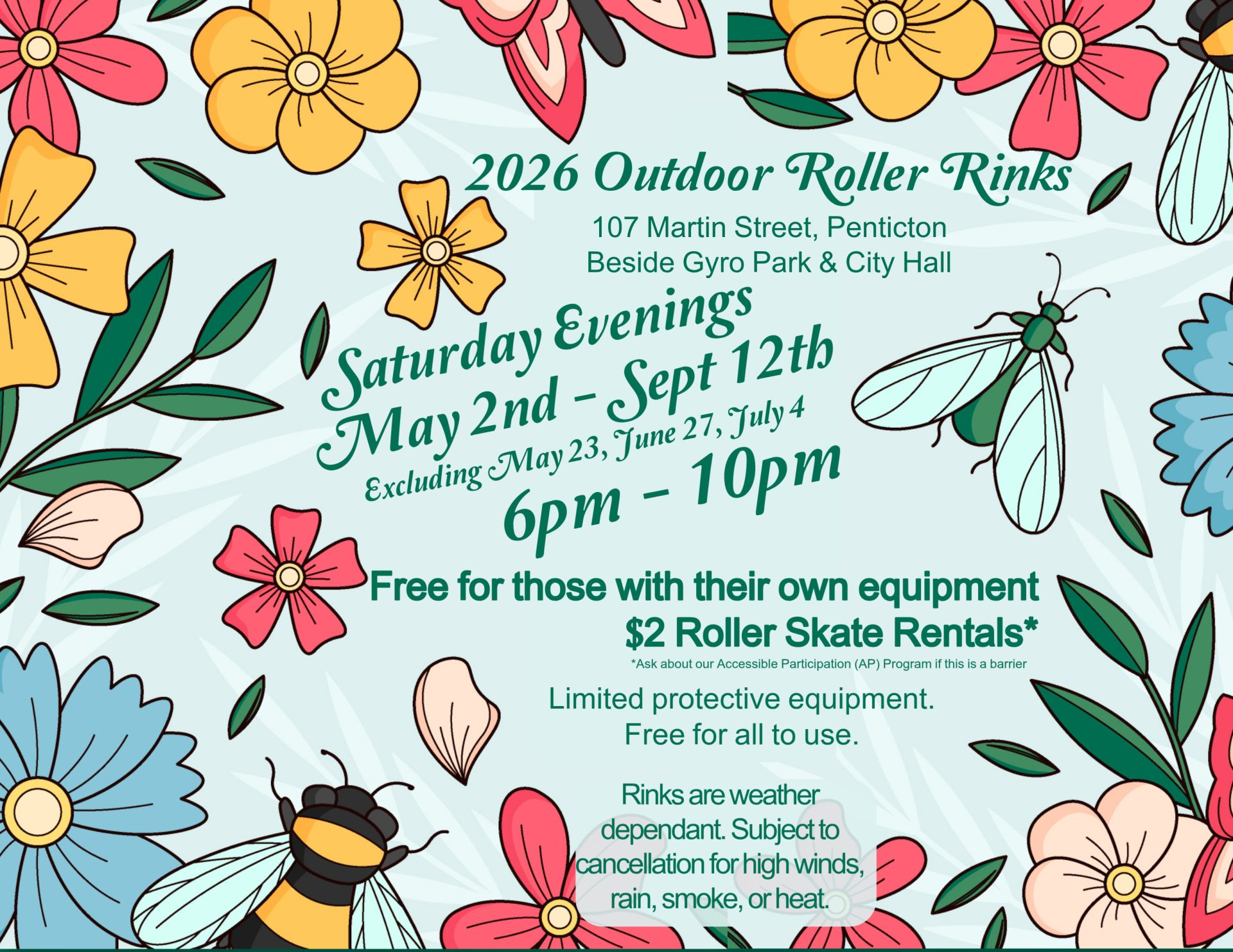 Saturday Outdoor Roller Rink in Gyro Park
