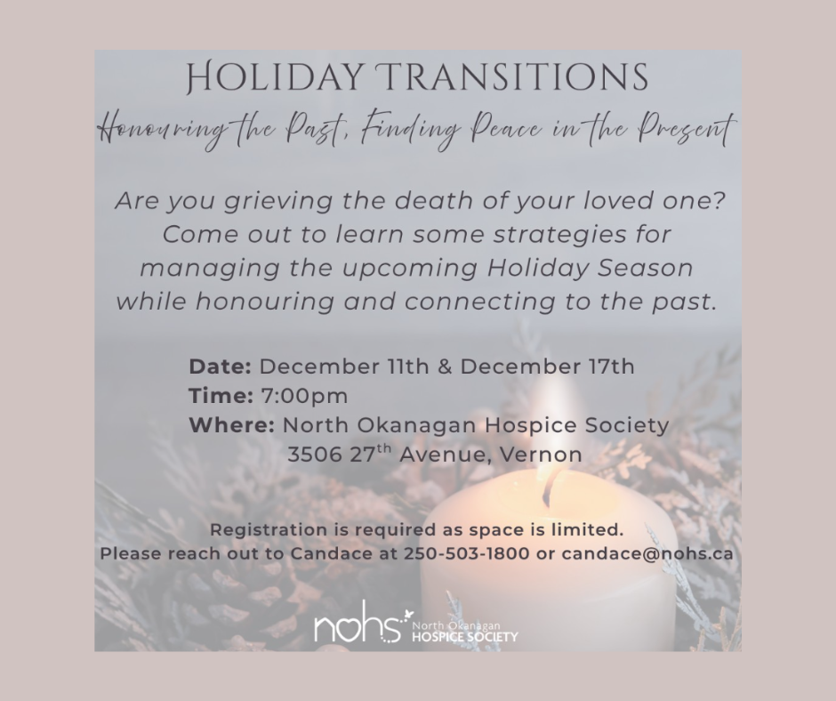 Holiday Transitions – Grief Support