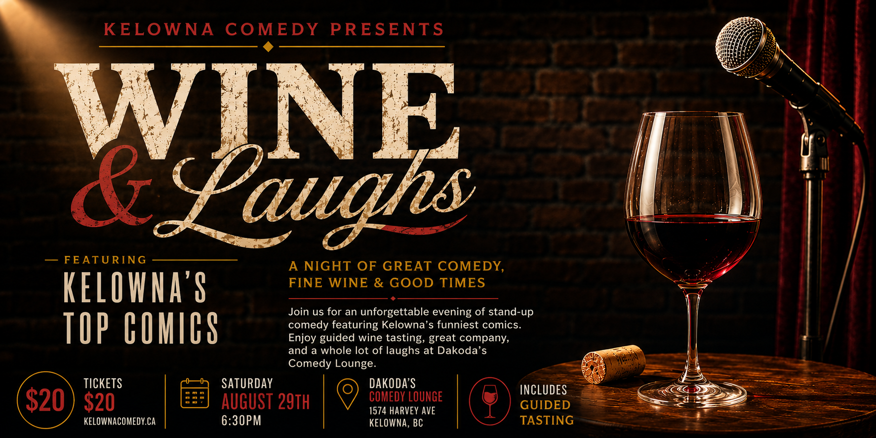 Wine & Laughs at Dakoda's Comedy Lounge | iNFOnews.ca Wine & Laughs at Dakoda’s Comedy Lounge
