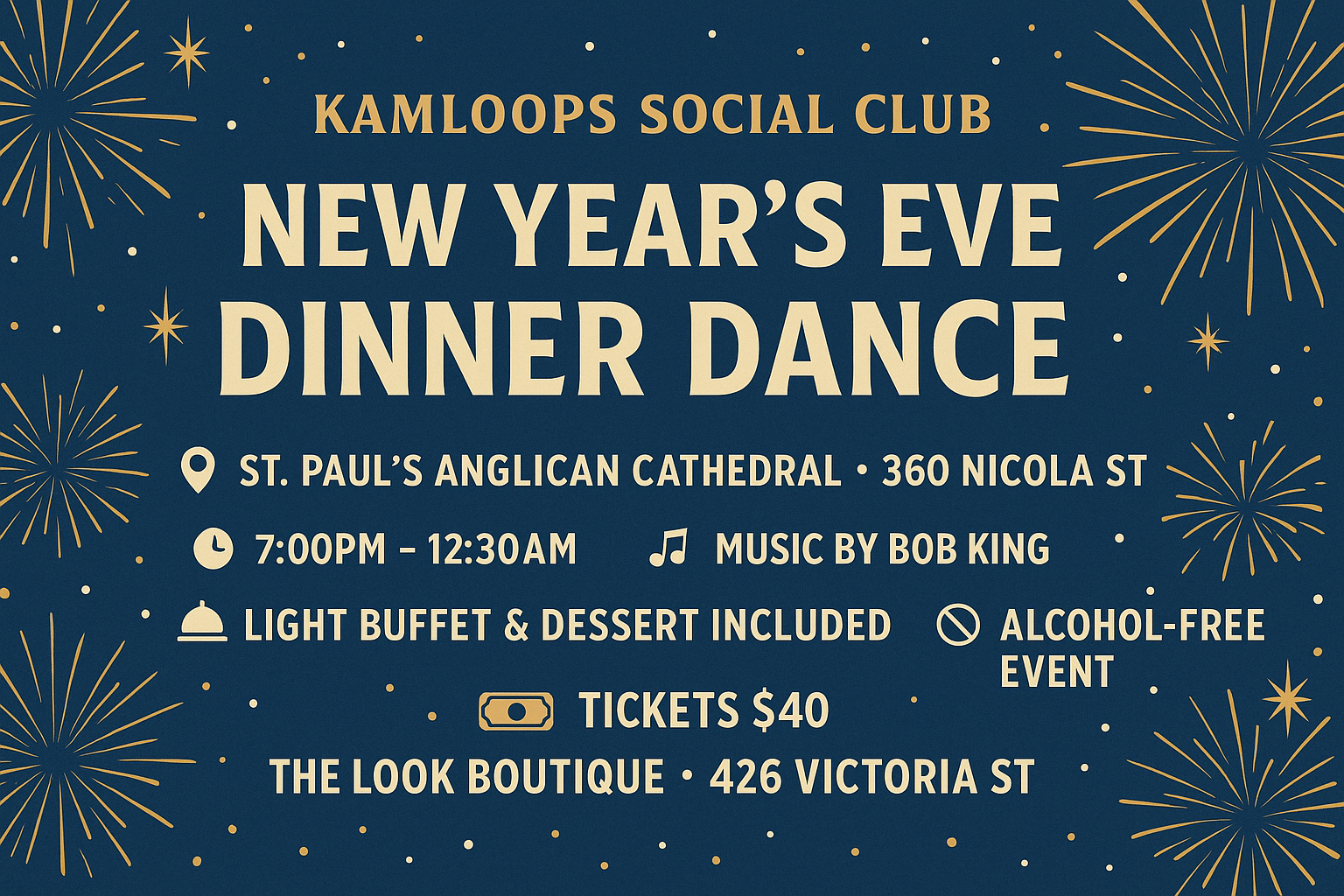 The Kamloops Social Club New Year’s Dinner and Dance
