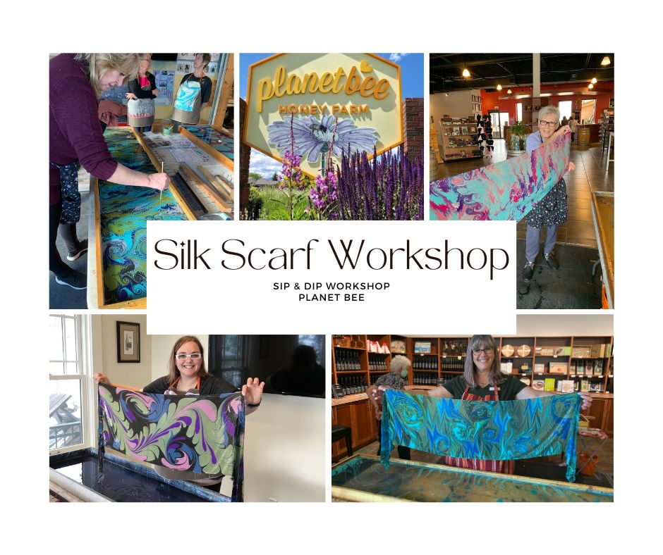 Create A Silk Scarf, SIP & CREATE- Workshop Vernon