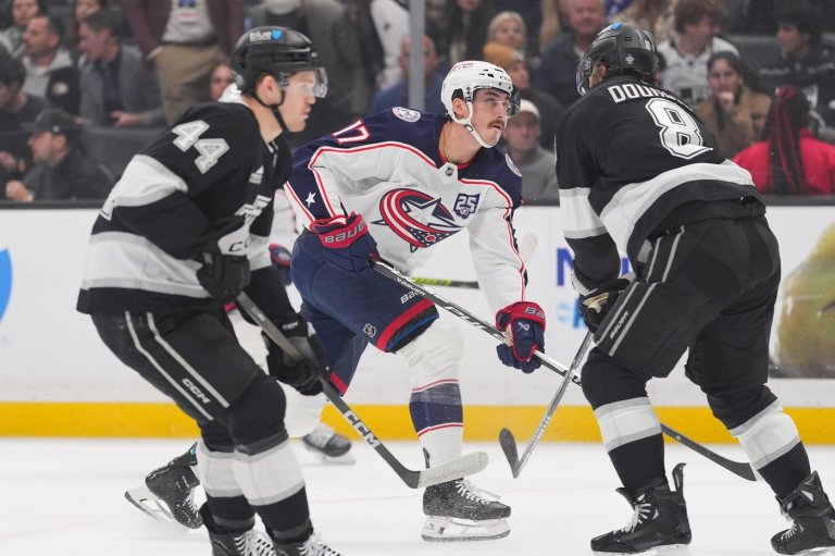 Mason Marchment scores 2 power-play goals, Kirill Marchenko adds 1 as Blue Jackets beat Kings 3-1 | iNFOnews.ca