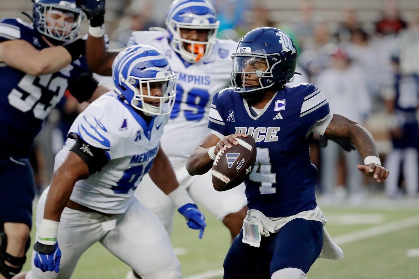 Frank Peasant rushes for three TDs, No. 25 Memphis defeats Rice 38-14 | iNFOnews.ca Frank Peasant rushes for three TDs, No. 25 Memphis defeats Rice 38-14 | iNFOnews.ca