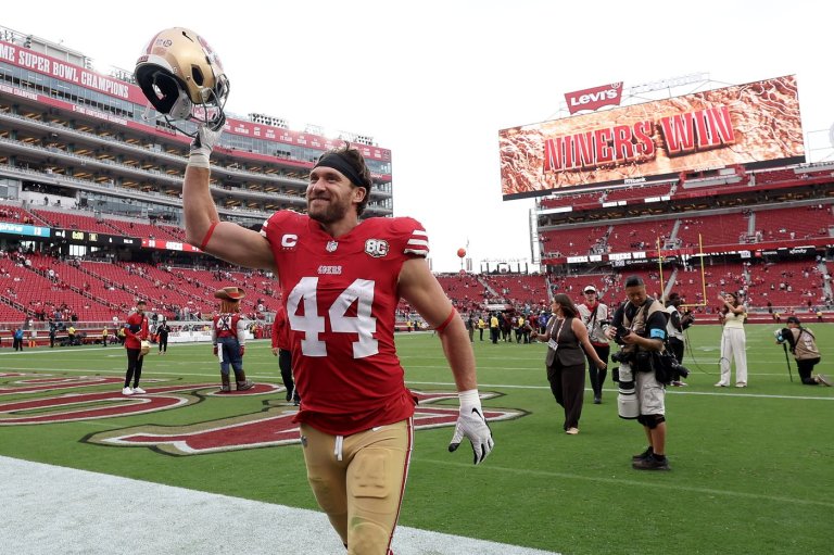 Kyle Juszczyk gets fined for chugging celebration that NFL says was beer and he says was juice | iNFOnews.ca