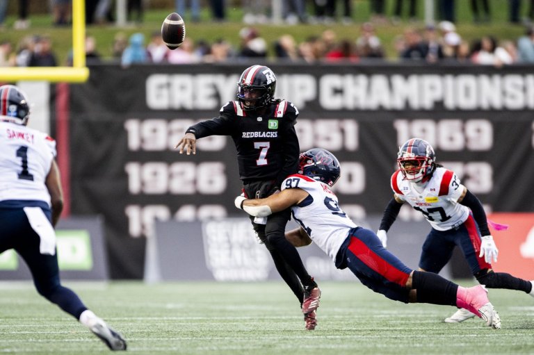 Adams shines in rare start but unable to lead Redblacks to win over Alouettes | iNFOnews.ca