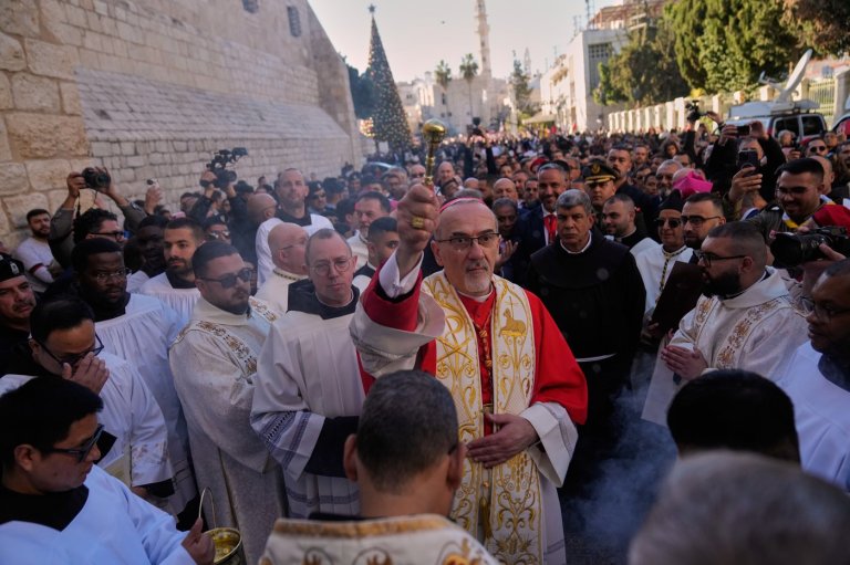 Thousands flock to Bethlehem to revive Christmas spirit after 2 years of war in Gaza | iNFOnews.ca