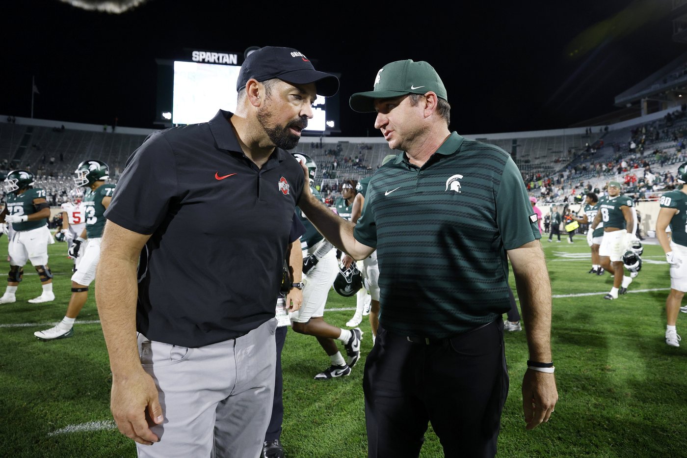 Jeremiah Smith scores 2 TDs in 1st half and helps No. 3 Ohio St pull away and rout Michigan St 38-7 | iNFOnews.ca Jeremiah Smith scores 2 TDs in 1st half and helps No. 3 Ohio St pull away and rout Michigan St 38-7 | iNFOnews.ca