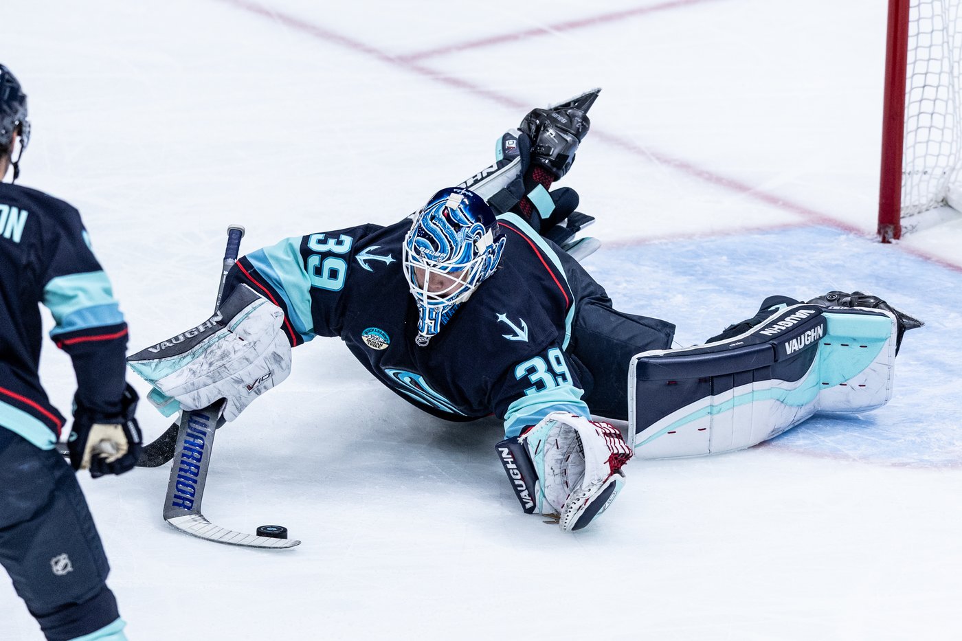 Kokko attempts goalie goal in 1st NHL start, stops 26 shots as Kraken beat Flames 4-1 | iNFOnews.ca Kokko attempts goalie goal in 1st NHL start, stops 26 shots as Kraken beat Flames 4-1 | iNFOnews.ca