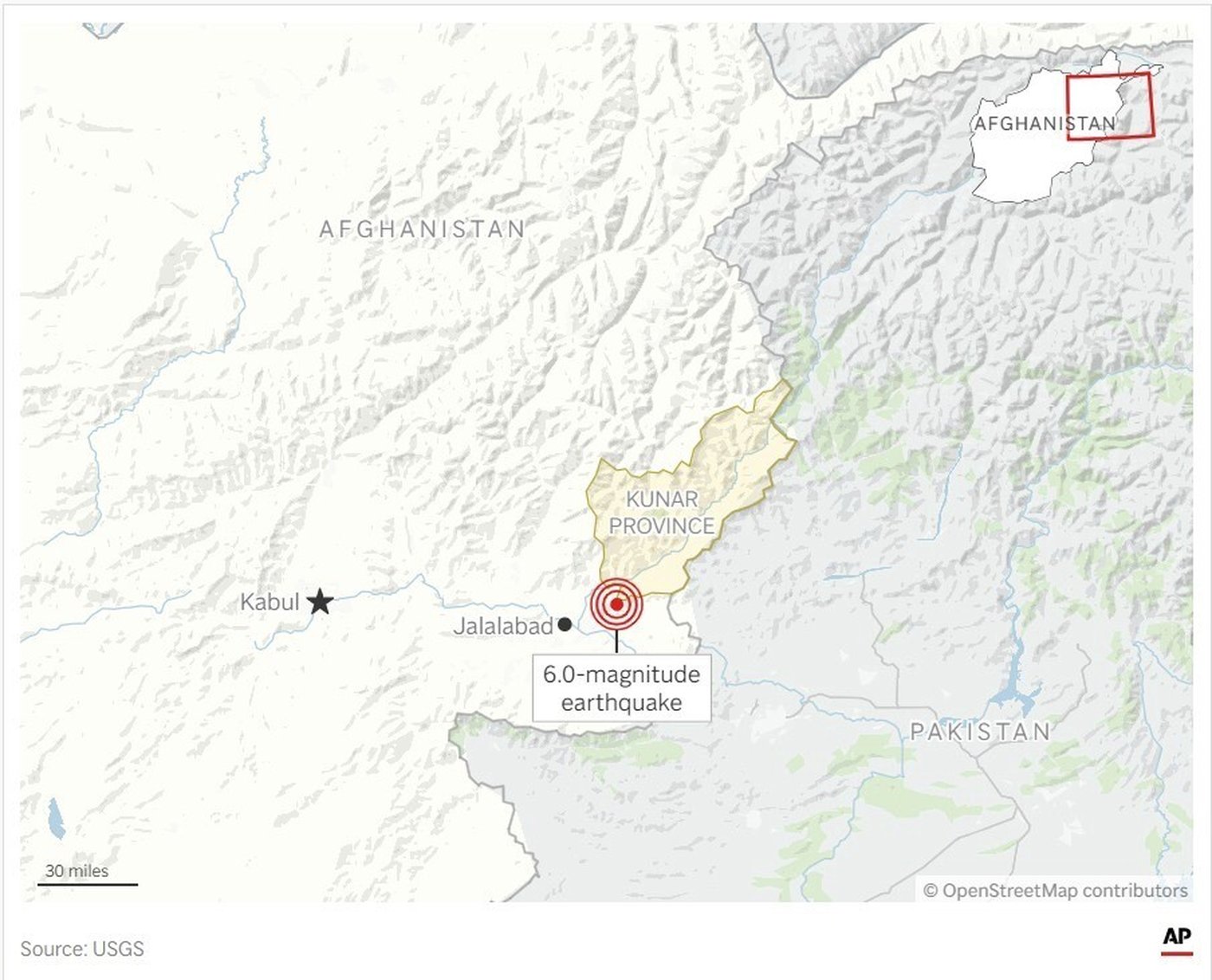 Earthquake in eastern Afghanistan destroys villages and kills 800 people, with 2,500 injured | iNFOnews.ca