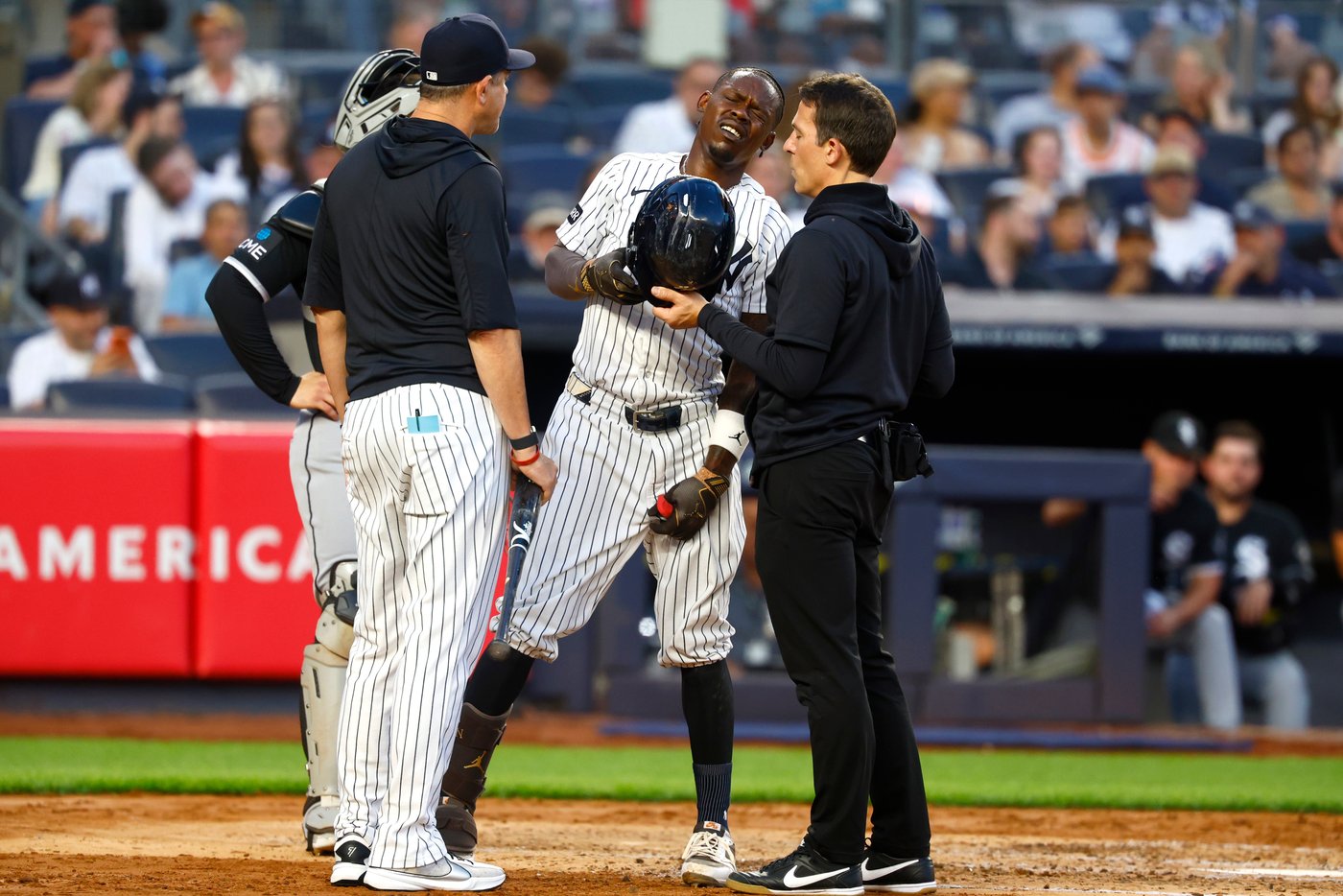 Yankees 2B Jazz Chisholm Jr. says he will not wear protective cup after fouling ball off his groin | iNFOnews.ca
