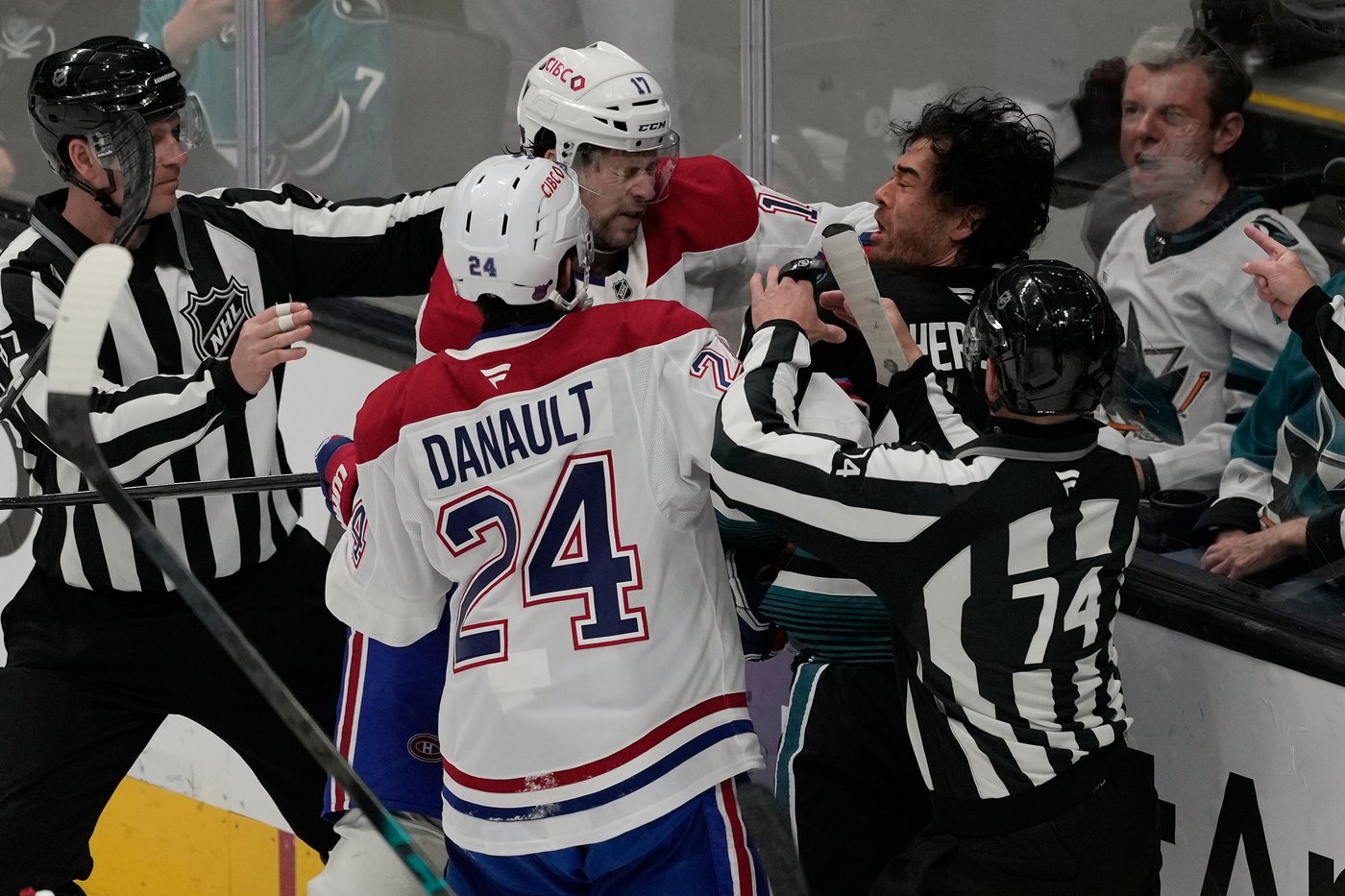 Celebrini nets 4 points, Sherwood scores winner as Sharks tip Canadiens 7-5 | iNFOnews.ca