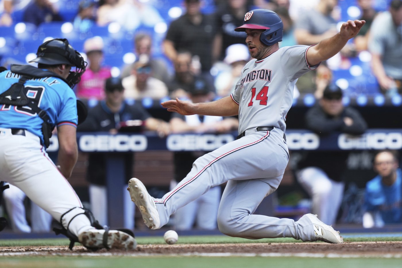 Matt Mervis hits a 3-run homer as the Marlins beat the Nationals 11-4 | iNFOnews.ca