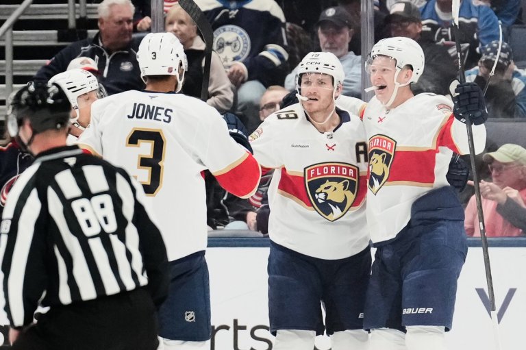 Brady Tkachuk has natural hat trick, brother Matthew has 5 assists as Panthers roll Blue Jackets 7-3 | iNFOnews.ca