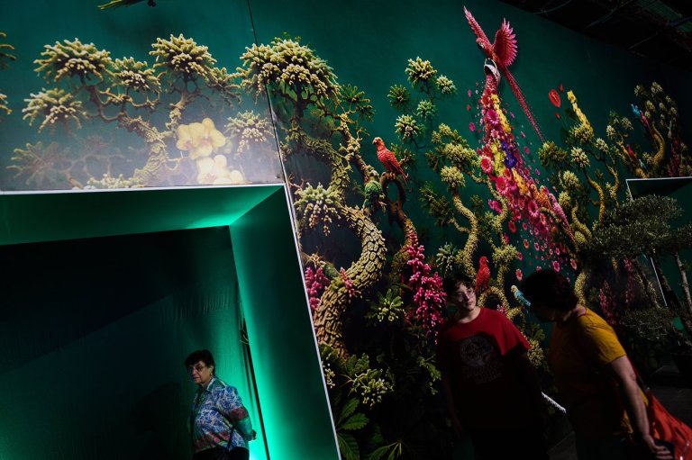 Flowers create elaborate fantasy worlds at a Tel Aviv exhibition, in photos | iNFOnews.ca