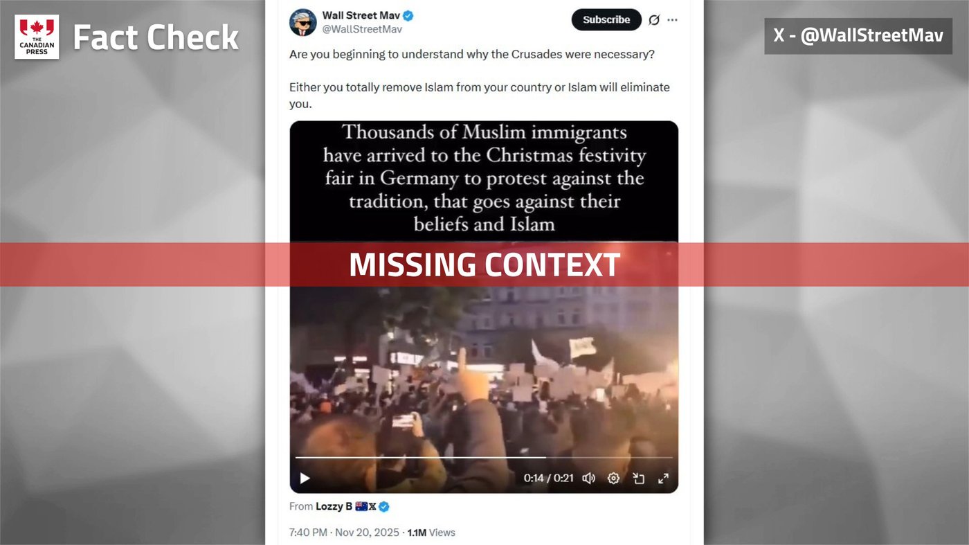 Fact File: Videos used to claim Muslims are protesting Christmas are missing context | iNFOnews.ca