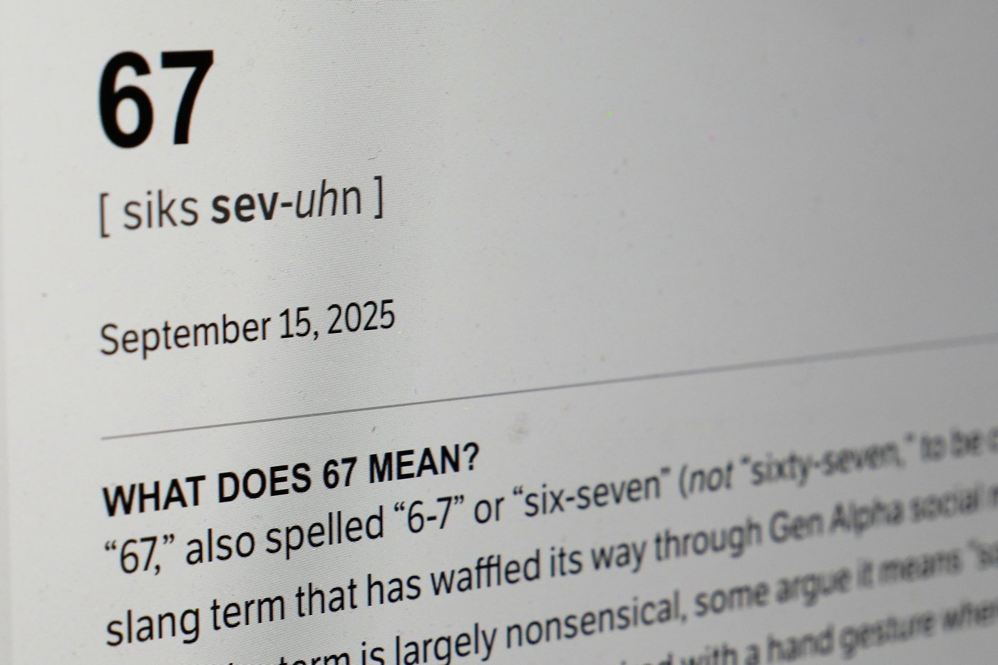 Viral '6-7' tops 2025 list of overused words and phrases | iNFOnews.ca Viral '6-7' tops 2025 list of overused words and phrases | iNFOnews.ca