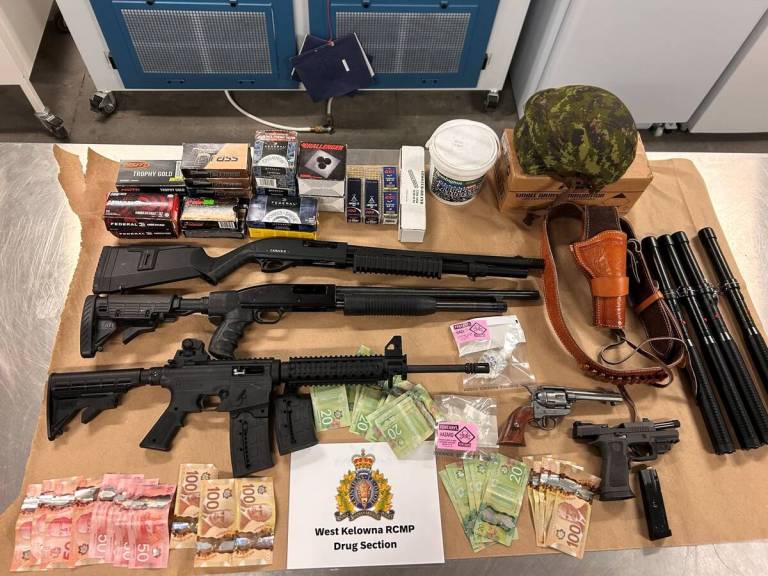 Guns and drugs seized in RCMP raid on home in Kelowna | iNFOnews.ca