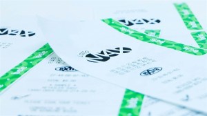 Pictures of Lotto Max tickets.