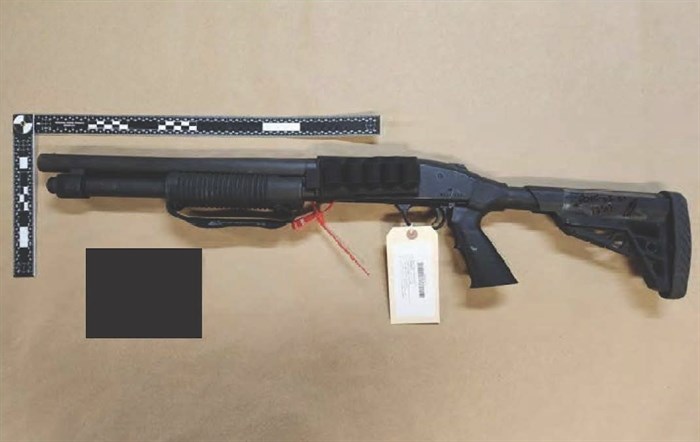 One of the weapons seized by RCMP is pictured in this submitted image./SUBMITTED/RCMP