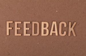sign saying 'feedback'