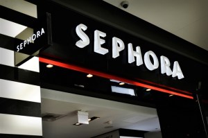 Signage of a Sephora storefront.