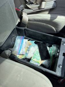 A hidden vehicle compartment used by a drug dealer in Kelowna.
