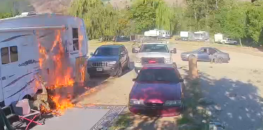 Penticton RCMP investigating RV arson