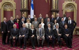 Parti Quebecois swearing-in event tinged with sadness as it mourns defeat | iNFOnews.ca CP28089835