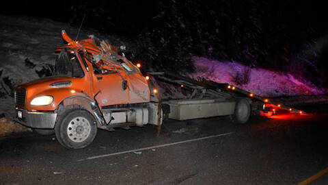 iN VIDEO: Driver found guilty after semi smashed into tow truck, Mercedes near Golden | iNFOnews.ca