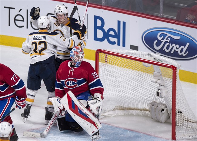 McGinn, Larsson goals lift Sabres to comeback 4-2 win over slumping Canadiens | iNFOnews.ca CP36259907