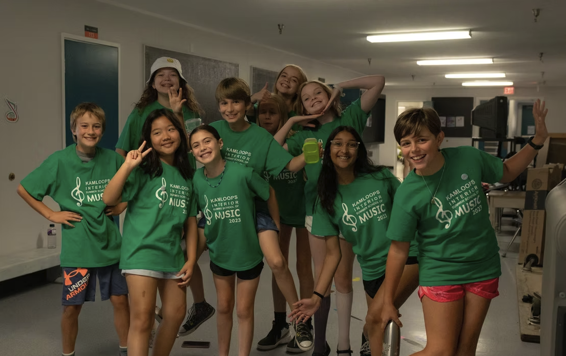 Young people taking part in Kamloops Interior Summer School of Music (KISSM)