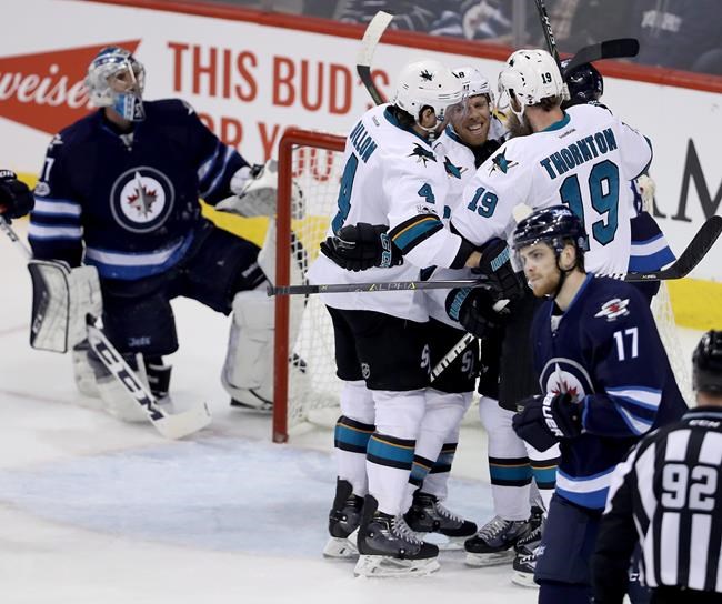 Joe Thornton earns 1,000th NHL assist as San Sharks down Winnipeg Jets 3-2 | iNFOnews.ca